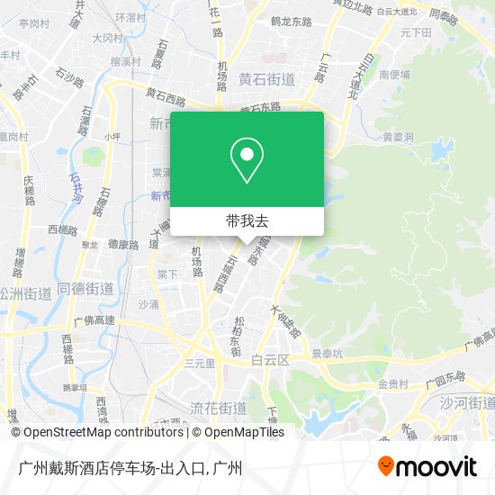 广州戴斯酒店停车场-出入口地图