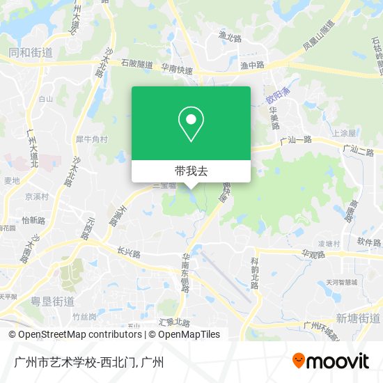 广州市艺术学校-西北门地图