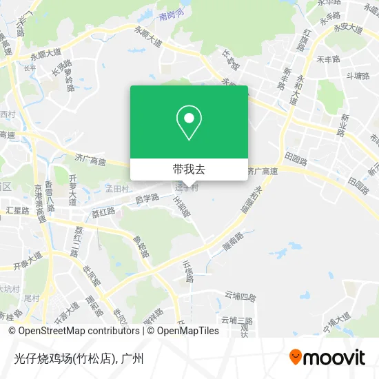 光仔烧鸡场(竹松店)地图