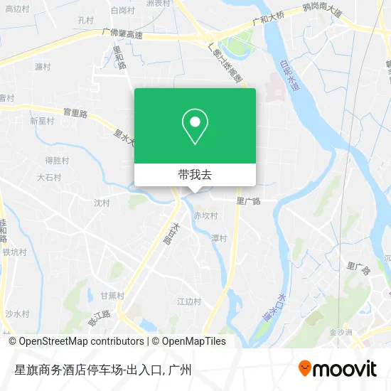 星旗商务酒店停车场-出入口地图