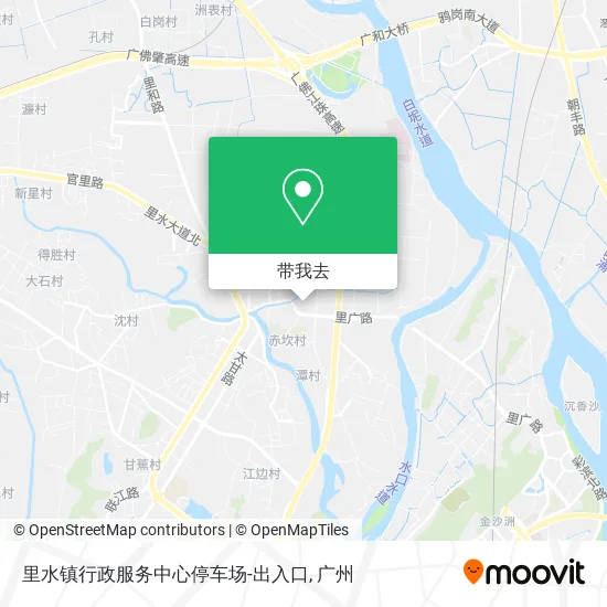 里水镇行政服务中心停车场-出入口地图