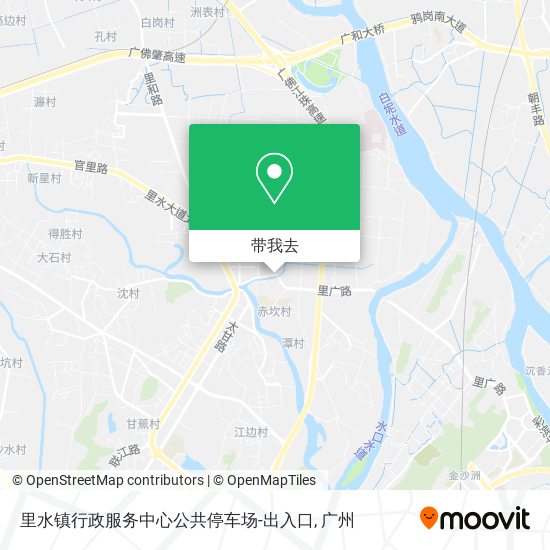 里水镇行政服务中心公共停车场-出入口地图