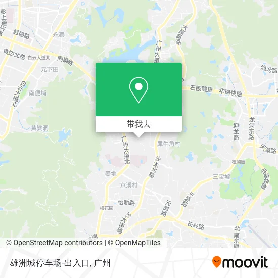 雄洲城停车场-出入口地图