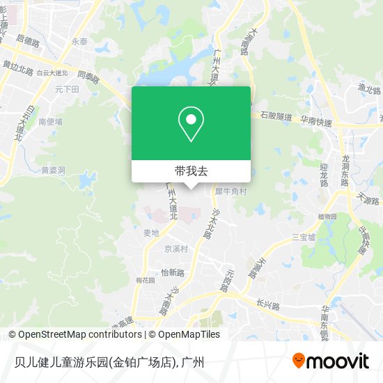 贝儿健儿童游乐园(金铂广场店)地图