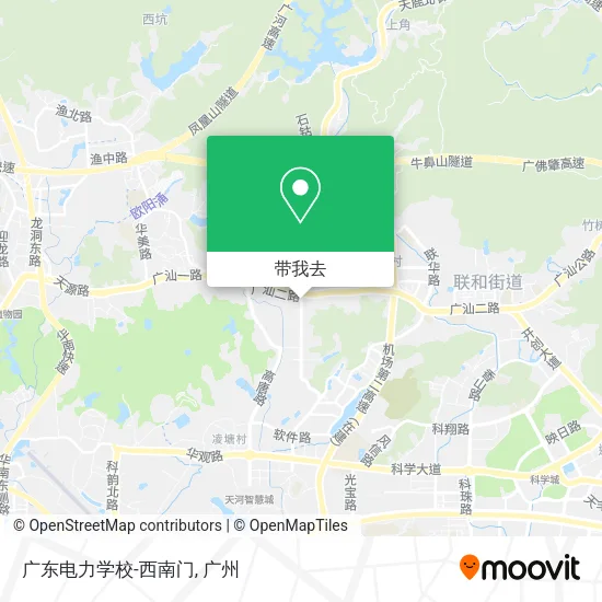 广东电力学校-西南门地图