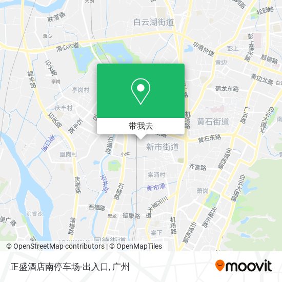 正盛酒店南停车场-出入口地图
