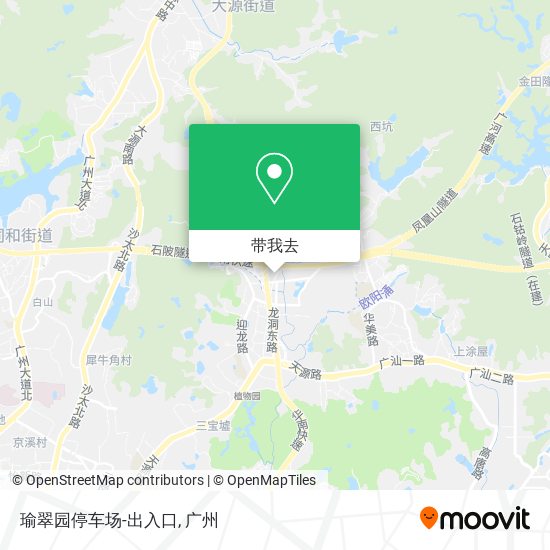 瑜翠园停车场-出入口地图