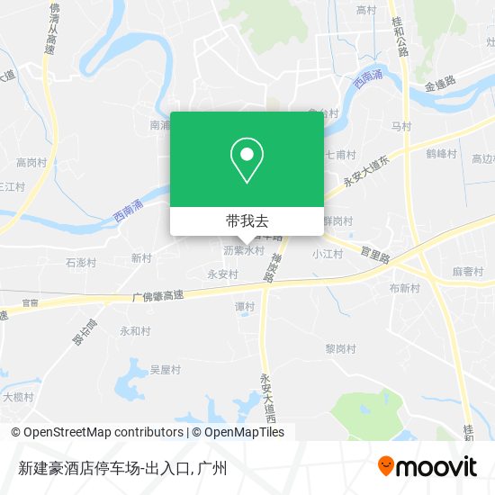 新建豪酒店停车场-出入口地图