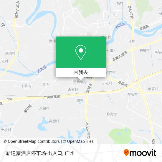 新建豪酒店停车场-出入口地图
