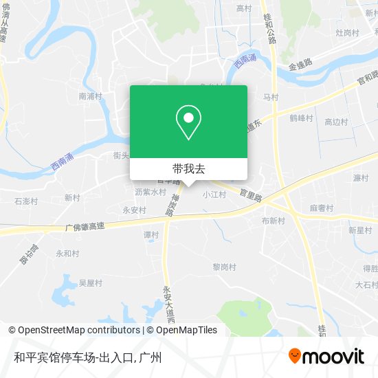 和平宾馆停车场-出入口地图