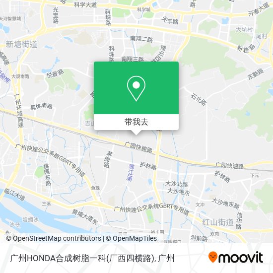 广州HONDA合成树脂一科(厂西四横路)地图