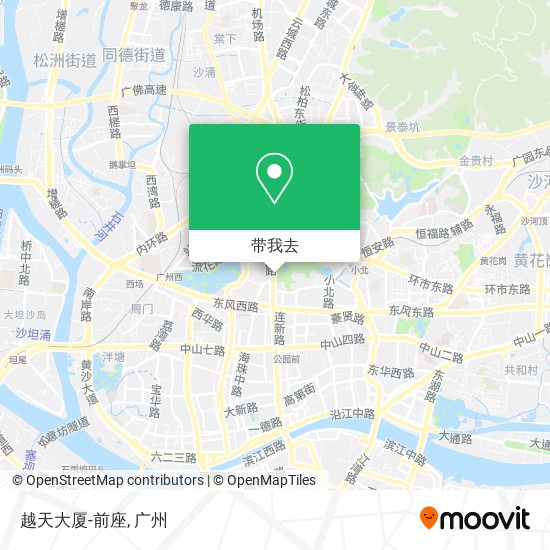 越天大厦-前座地图