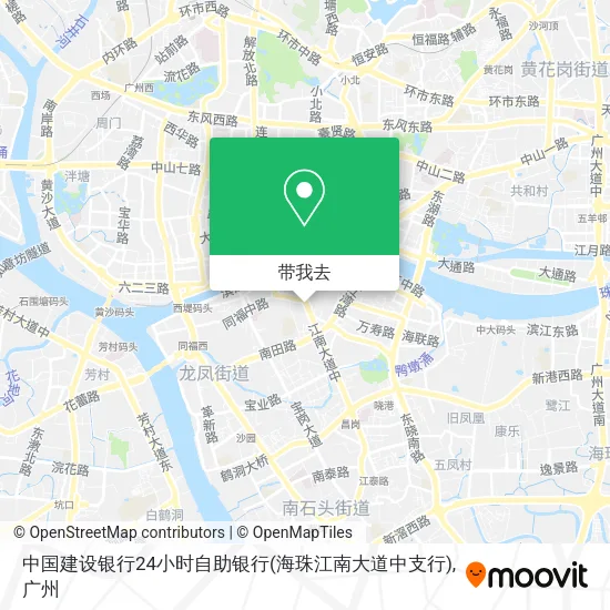 中国建设银行24小时自助银行(海珠江南大道中支行)地图