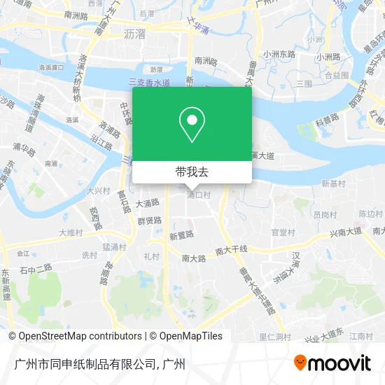 广州市同申纸制品有限公司地图