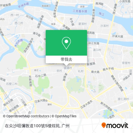 在尖沙咀彌敦道100號5樓煌苑地图