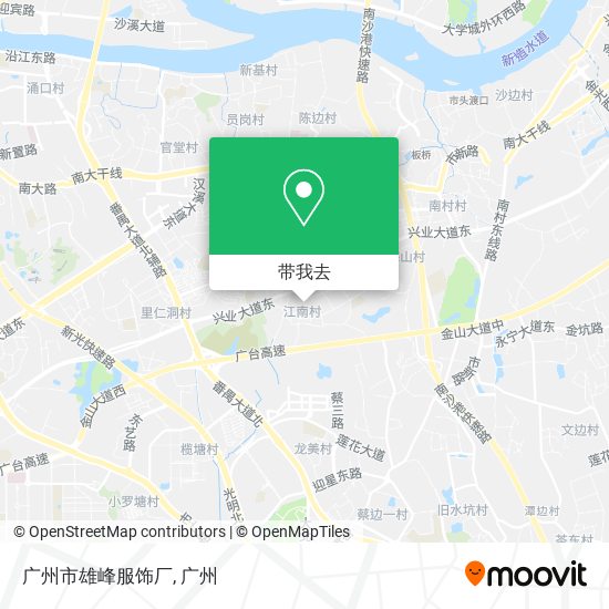 广州市雄峰服饰厂地图