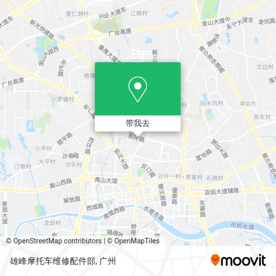 雄峰摩托车维修配件部地图