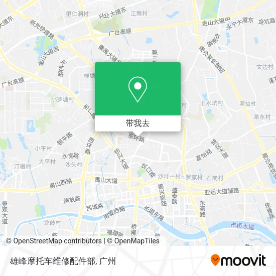雄峰摩托车维修配件部地图