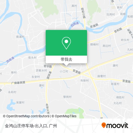 金鸿山庄停车场-出入口地图