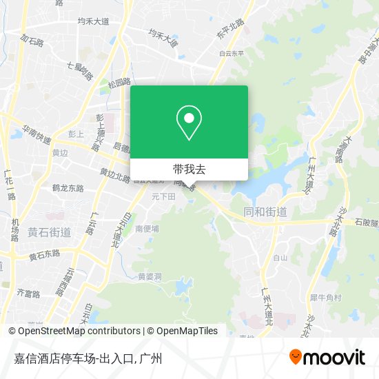 嘉信酒店停车场-出入口地图