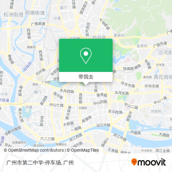 广州市第二中学-停车场地图