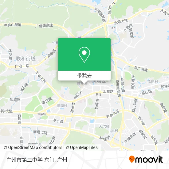 广州市第二中学-东门地图