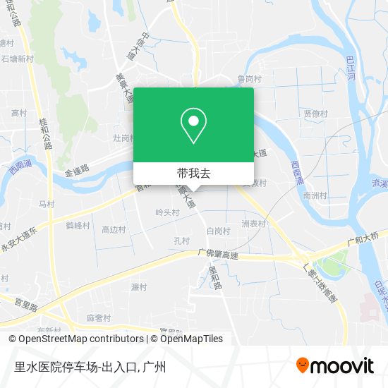 里水医院停车场-出入口地图