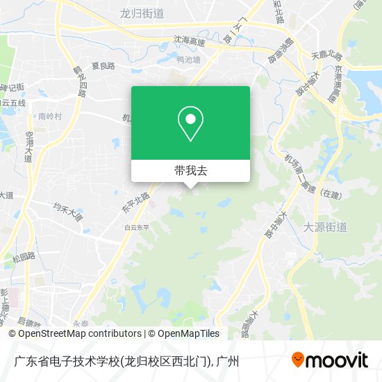 广东省电子技术学校(龙归校区西北门)地图