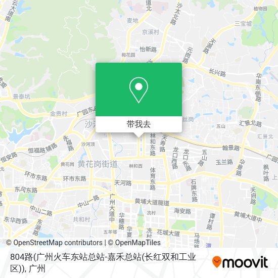 804路(广州火车东站总站-嘉禾总站(长红双和工业区))地图