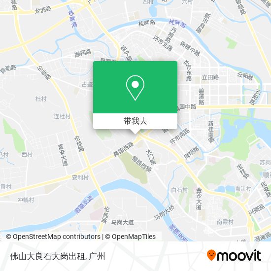 佛山大良石大岗出租地图