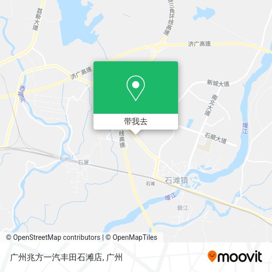 广州兆方一汽丰田石滩店地图