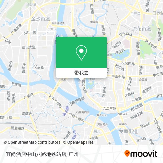 宜尚酒店中山八路地铁站店地图