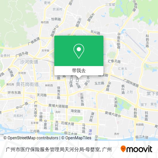广州市医疗保险服务管理局天河分局-母婴室地图