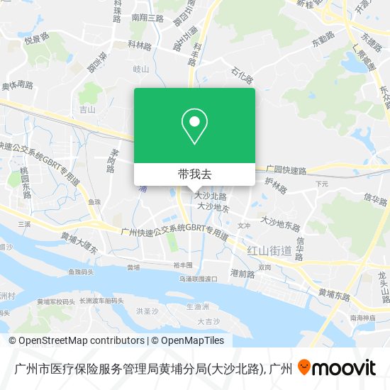 广州市医疗保险服务管理局黄埔分局(大沙北路)地图