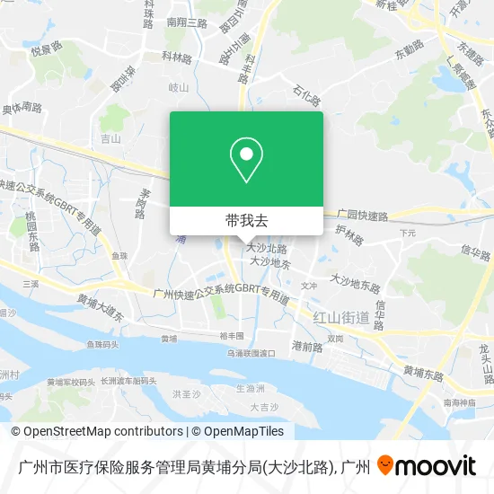 广州市医疗保险服务管理局黄埔分局(大沙北路)地图