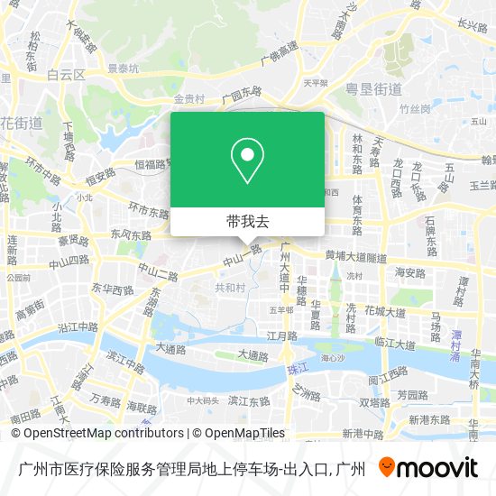 广州市医疗保险服务管理局地上停车场-出入口地图