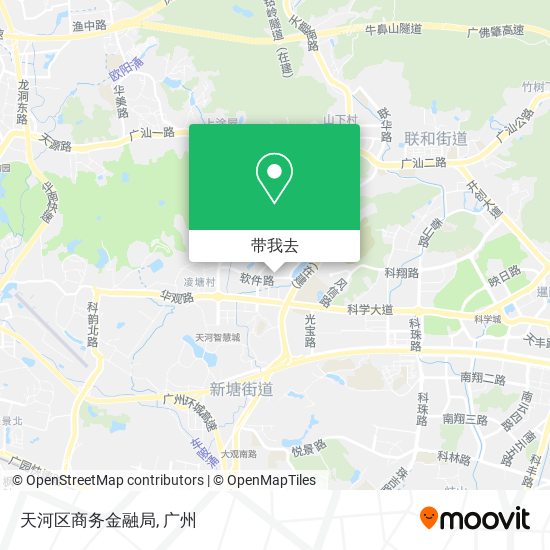 天河区商务金融局地图
