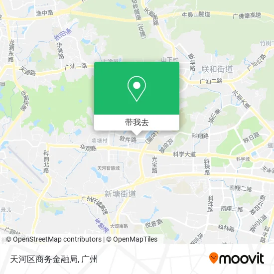 天河区商务金融局地图