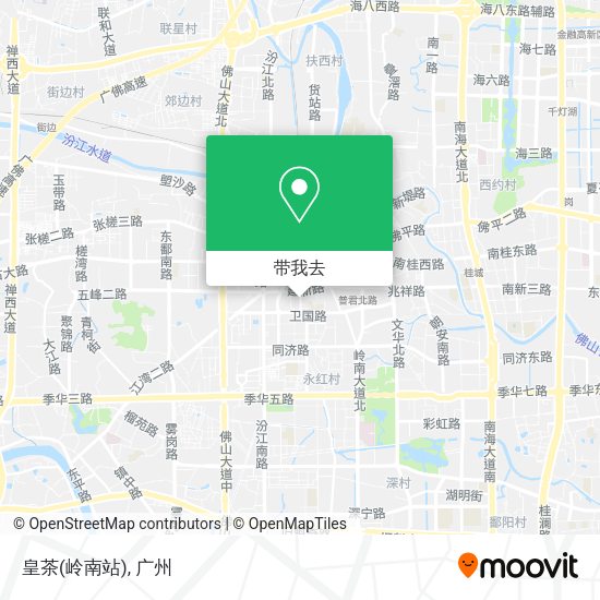 皇茶(岭南站)地图