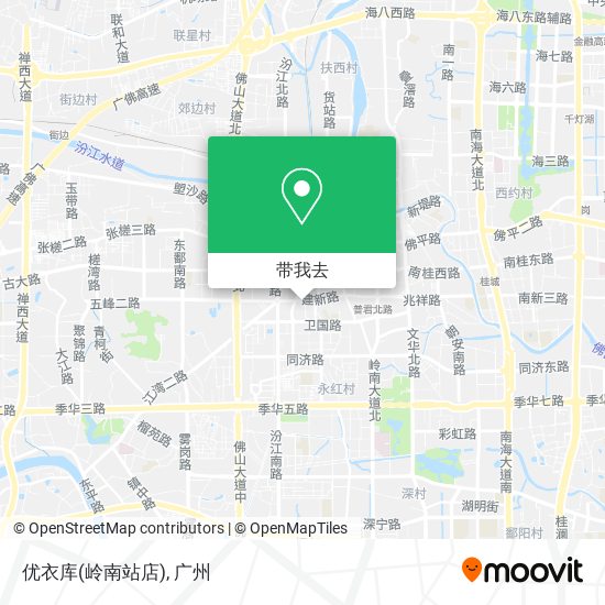 优衣库(岭南站店)地图