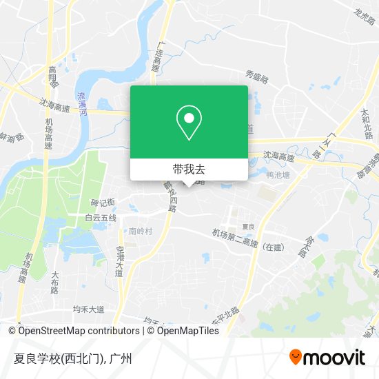 夏良学校(西北门)地图