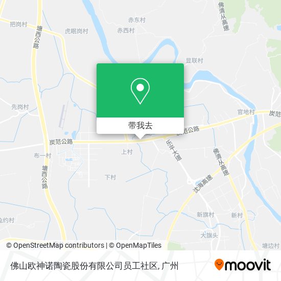 佛山欧神诺陶瓷股份有限公司员工社区地图