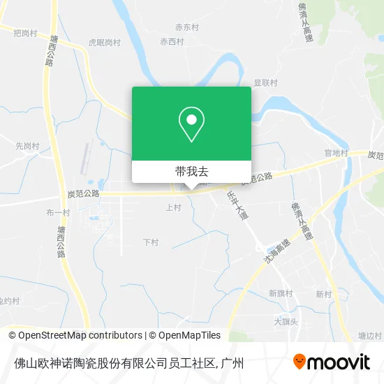 佛山欧神诺陶瓷股份有限公司员工社区地图