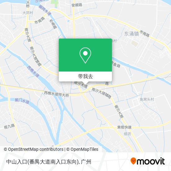 中山入口(番禺大道南入口东向)地图