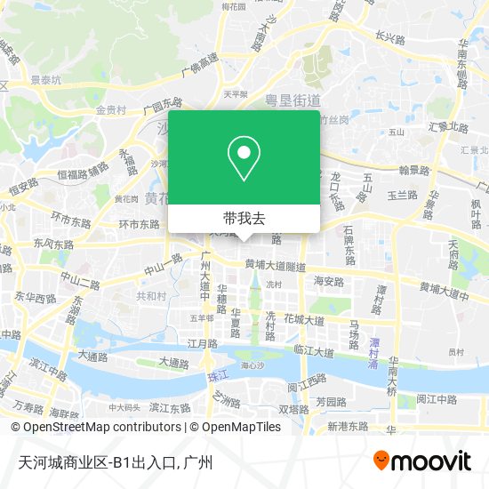 天河城商业区-B1出入口地图