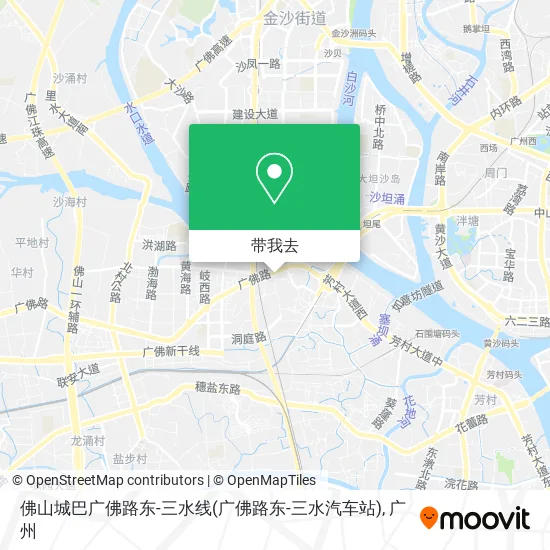 佛山城巴广佛路东-三水线(广佛路东-三水汽车站)地图