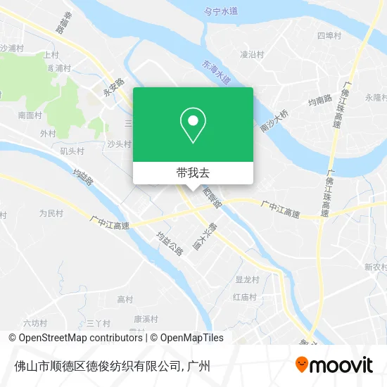 佛山市顺德区德俊纺织有限公司地图