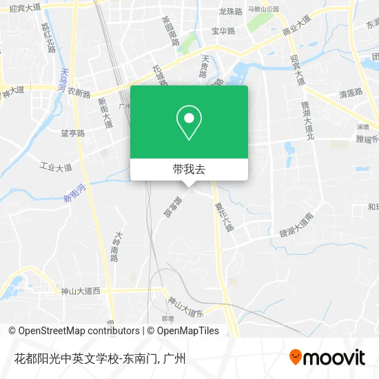花都阳光中英文学校-东南门地图