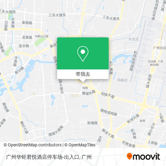 广州华钜君悦酒店停车场-出入口地图