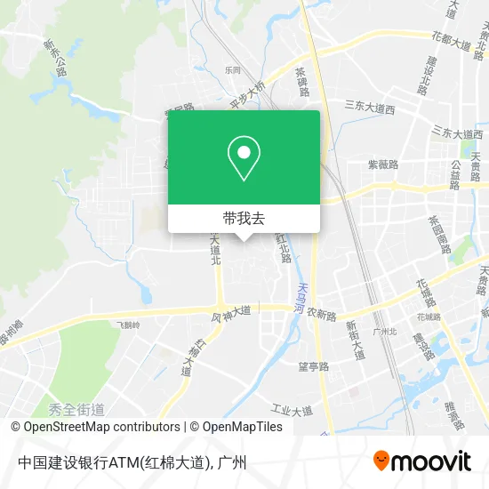 中国建设银行ATM(红棉大道)地图